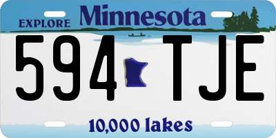 MN license plate 594TJE