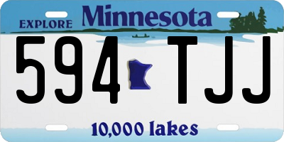 MN license plate 594TJJ