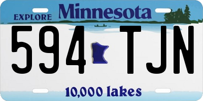 MN license plate 594TJN