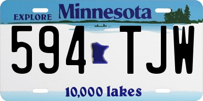 MN license plate 594TJW
