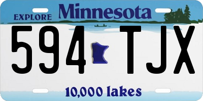 MN license plate 594TJX