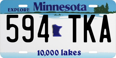 MN license plate 594TKA