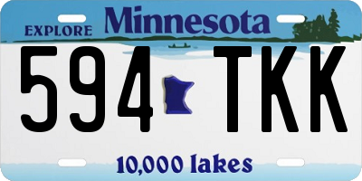 MN license plate 594TKK