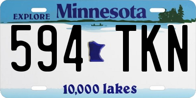 MN license plate 594TKN