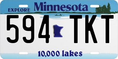 MN license plate 594TKT
