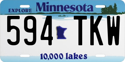 MN license plate 594TKW