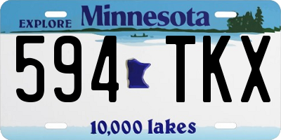 MN license plate 594TKX