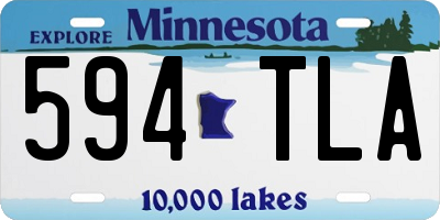 MN license plate 594TLA