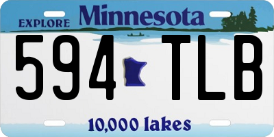 MN license plate 594TLB