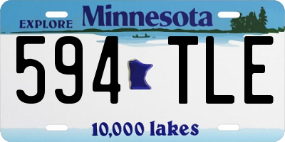 MN license plate 594TLE