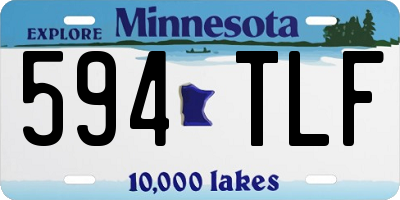 MN license plate 594TLF
