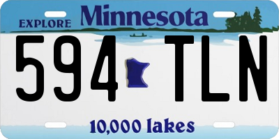 MN license plate 594TLN