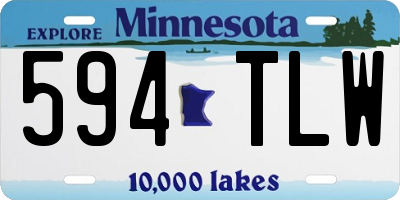 MN license plate 594TLW