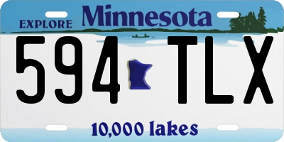 MN license plate 594TLX