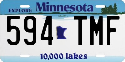 MN license plate 594TMF