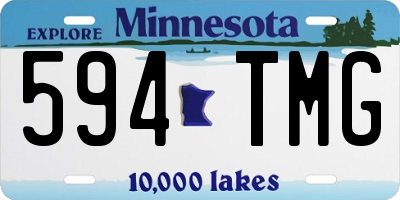 MN license plate 594TMG