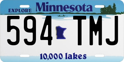 MN license plate 594TMJ
