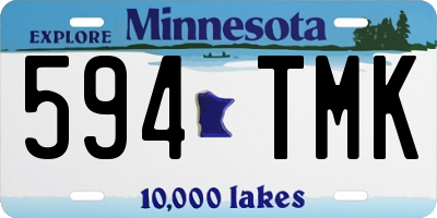 MN license plate 594TMK