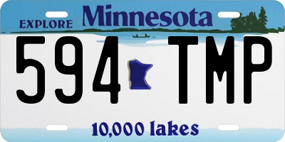 MN license plate 594TMP