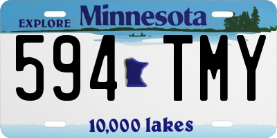 MN license plate 594TMY