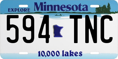 MN license plate 594TNC