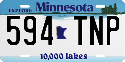 MN license plate 594TNP