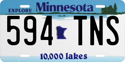 MN license plate 594TNS