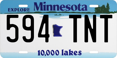 MN license plate 594TNT