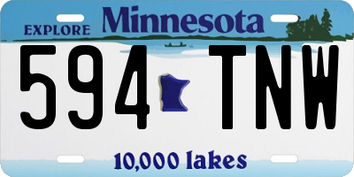 MN license plate 594TNW