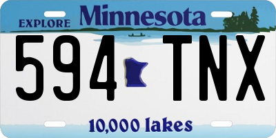 MN license plate 594TNX