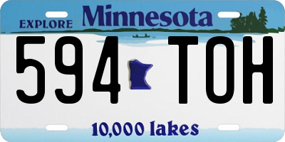 MN license plate 594TOH