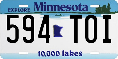 MN license plate 594TOI