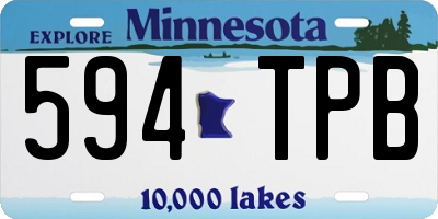 MN license plate 594TPB