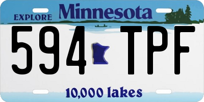 MN license plate 594TPF