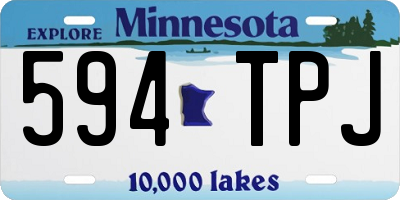 MN license plate 594TPJ