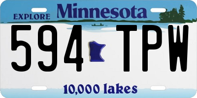 MN license plate 594TPW