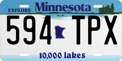 MN license plate 594TPX