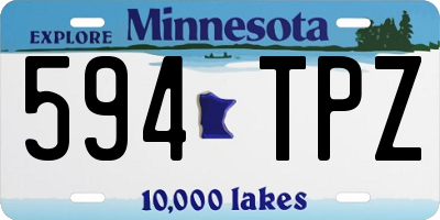 MN license plate 594TPZ
