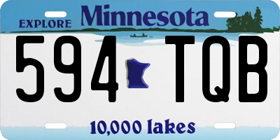 MN license plate 594TQB