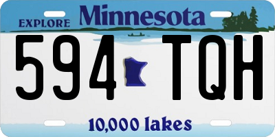 MN license plate 594TQH