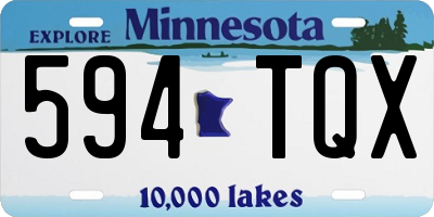 MN license plate 594TQX