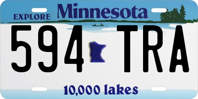 MN license plate 594TRA