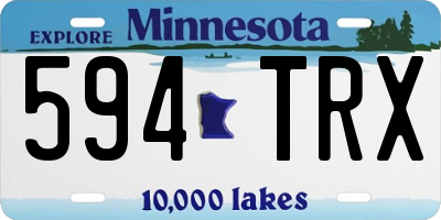 MN license plate 594TRX