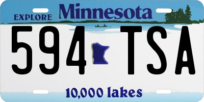 MN license plate 594TSA