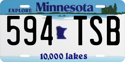 MN license plate 594TSB