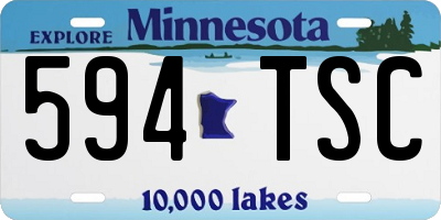 MN license plate 594TSC
