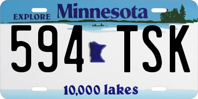 MN license plate 594TSK