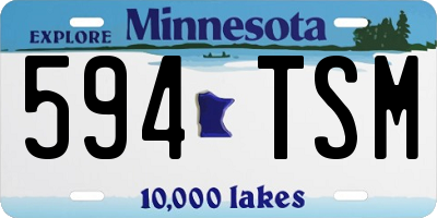 MN license plate 594TSM