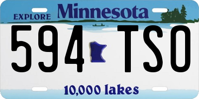 MN license plate 594TSO