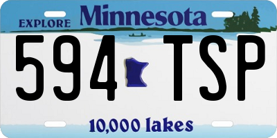 MN license plate 594TSP